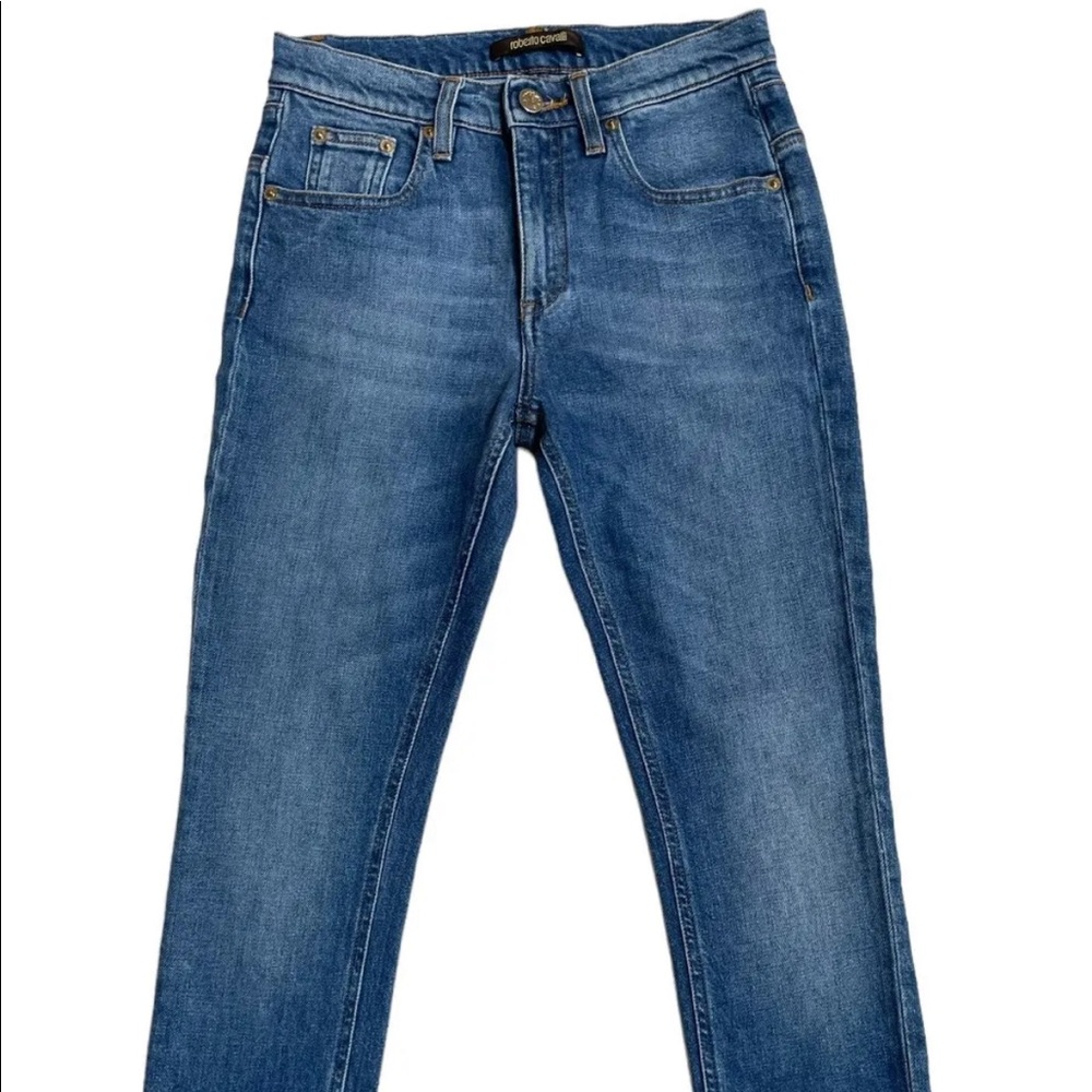 Roberto Cavalli Women’s Sz US 25 Blue Denim Skinny Jeans - Picture 5 of 7